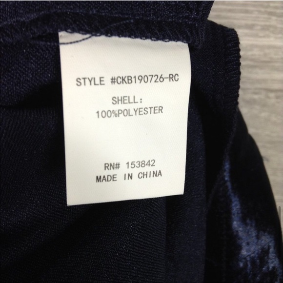 Navy Blue High Waisted Wide Leg Trouser Pants - Picture 7 of 8